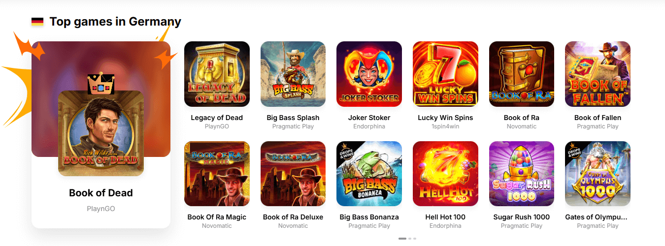 HitnSpin Casino Spieleauswahl Slots Live Casino Jackpots für deutsche Spieler 2026